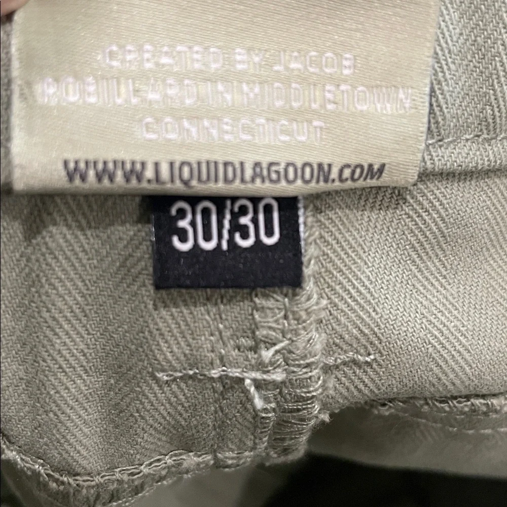Liquid Lagoon 1ST Anniversary Work Pants Size 30X30 NWOT Green/Gray